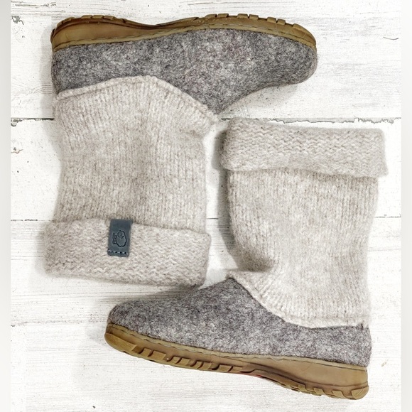 Woolen Clogs Boiled Wool Handmade Winter Boots Size 39 Women's US 8.5 Fisherman - Picture 2 of 7